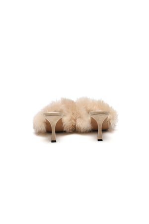 Fur high heels