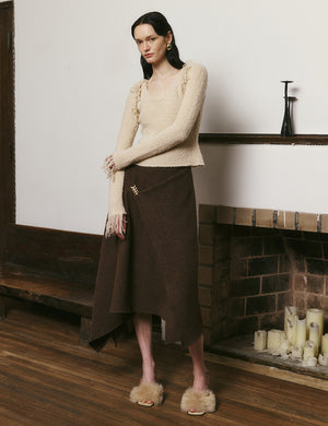 Alpaca wool two-piece suit