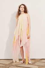 Sunflower Gradient Pleated Dress