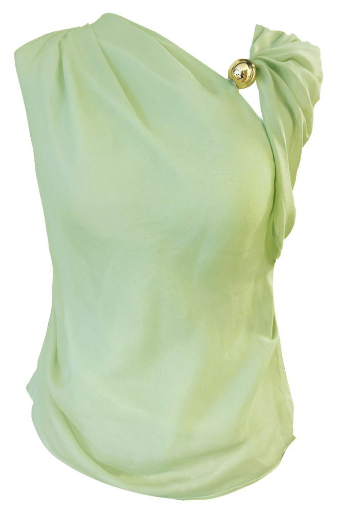 Irregular one-shoulder top