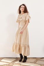 Front and back pleated dress