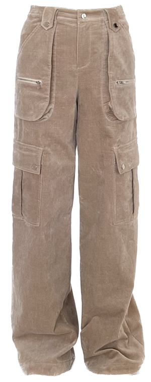 Pocket workwear straight pants