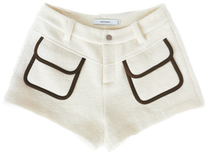 Contrast Pocket Wool Shorts