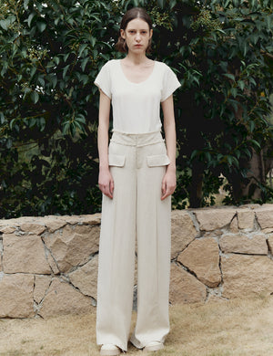 High-Waisted fringed Trousers