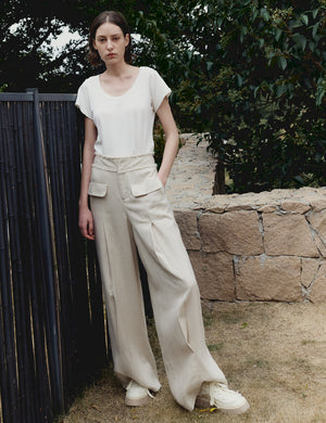 High-Waisted fringed Trousers