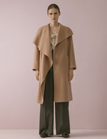 Ruffle-collar double-faced coat