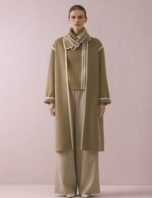 Twin set contrast coat