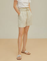 Contrast High Waist Shorts