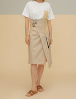 High Waist Trench Coat Half Skirt