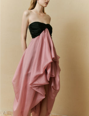 Tulip strapless dress