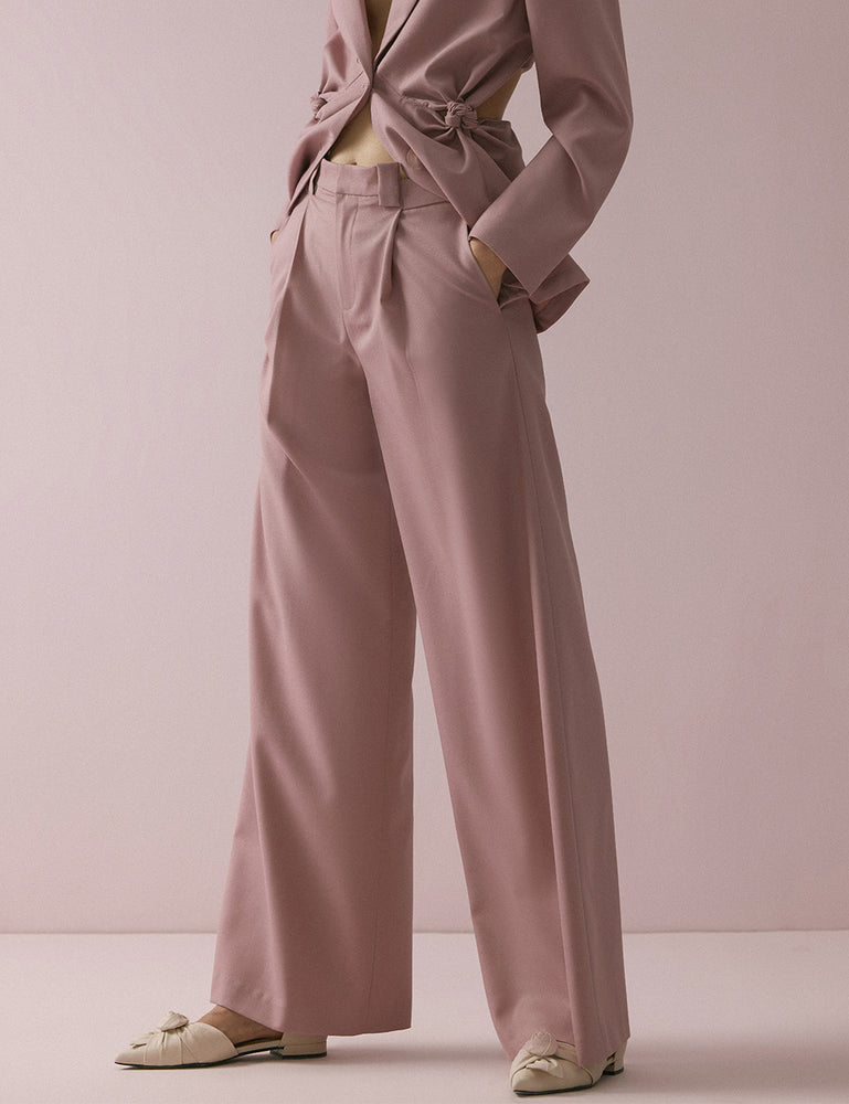 Asymmetric waist trousers