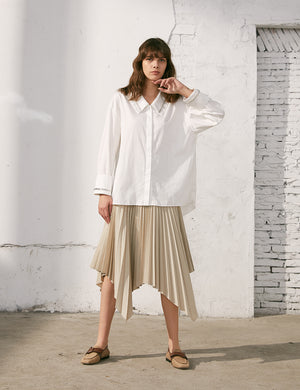 High Waist Pleated Skirt