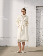 Lasercut Leather Trench Coat