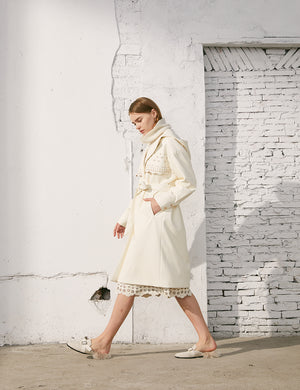 Lasercut Leather Trench Coat