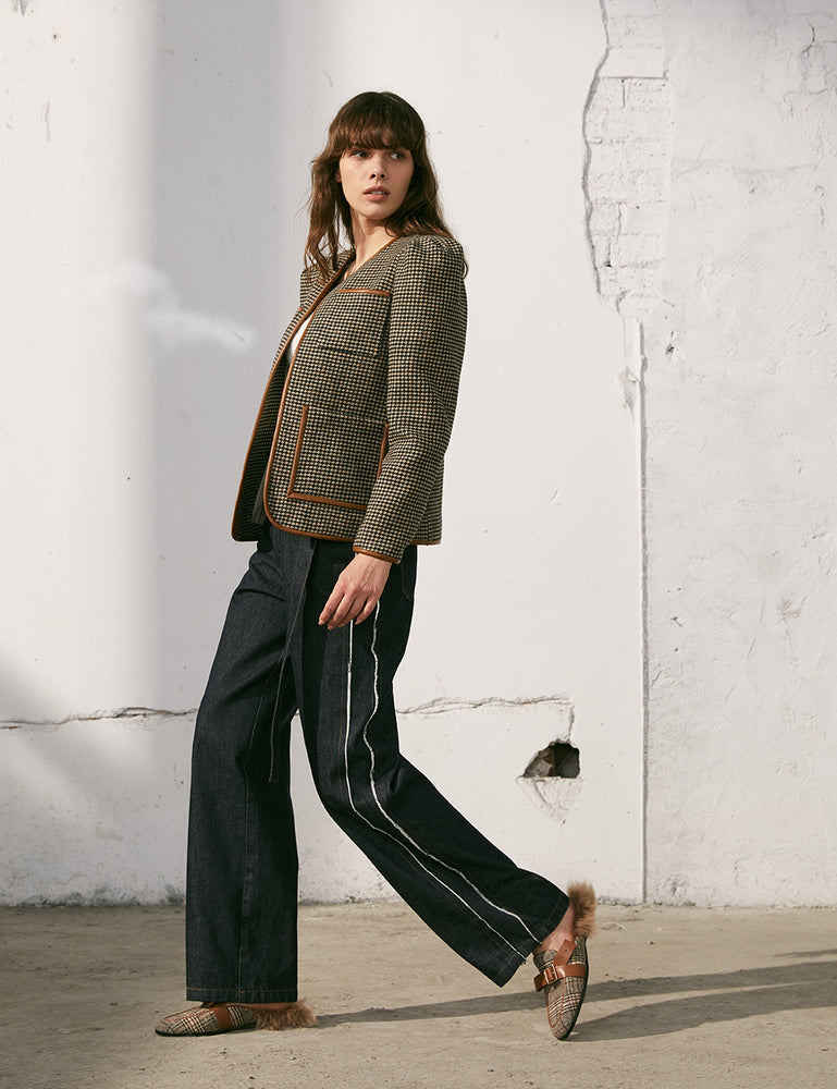 High-Waisted Wide-Leg Trousers