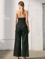 Denim Tube Top Jumpsuit