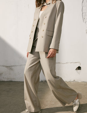 Straight-Leg Pants With Japanese Button