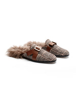 Cello Buckle Lambswool Slippers