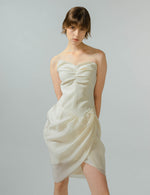 Asymmetric Design Strapless Dress