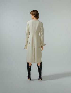 Round Collar Long Coat