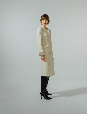 Round Collar Long Coat