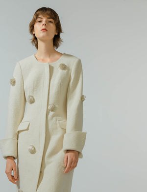 Round Collar Long Coat