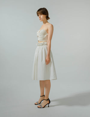 White Umbrella Shape Skirt