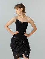 Asymmetric Design Strapless Dress