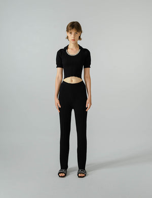 Knitted Straight Loose Pants